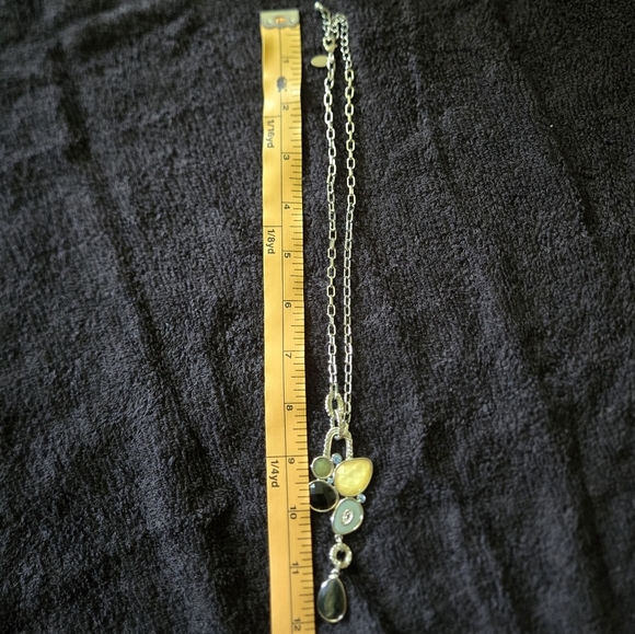 Lia Sophia Silver-Tone Multi-Gem Statement Pendant Necklace - Picture 7 of 7